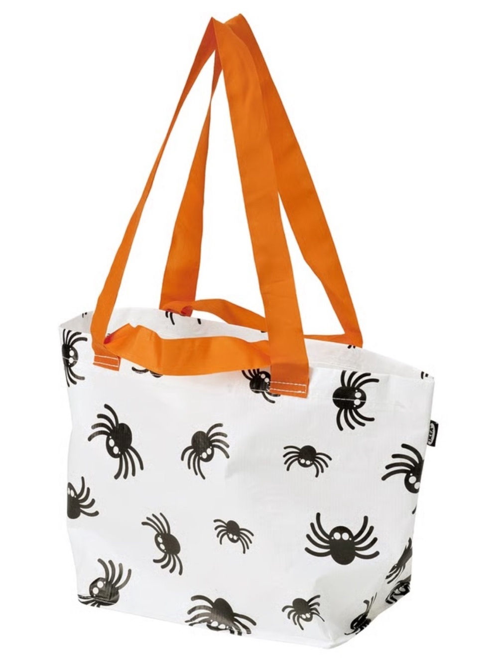 KUSTFYR Bag, spider pattern white/ black, 10 ¾x7x10 ¾" 440 oz NWT IKEA